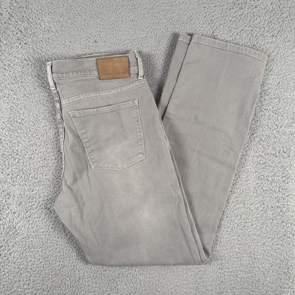 Mott and Bow Jeans Men's 34x31 Gray Slim Mercer Twill Stretch